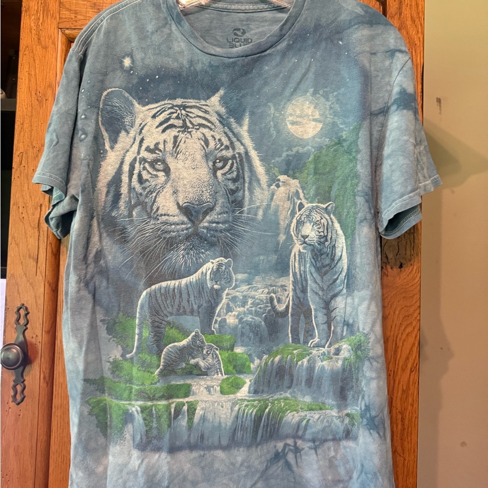 Liquid Blue Green and Blue Wildlife Tee